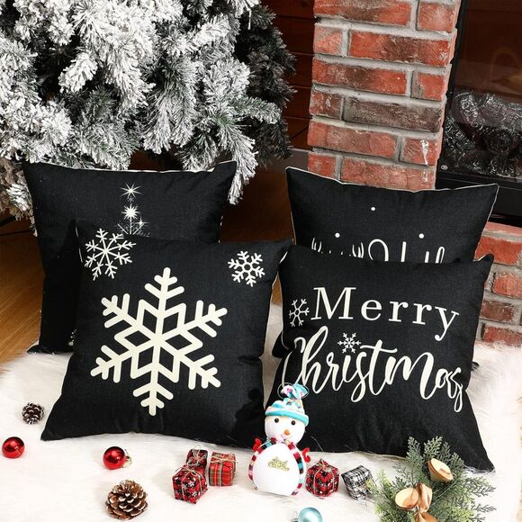 Holiday Pillow Covers - Set of 4 - Picture 4 of 4